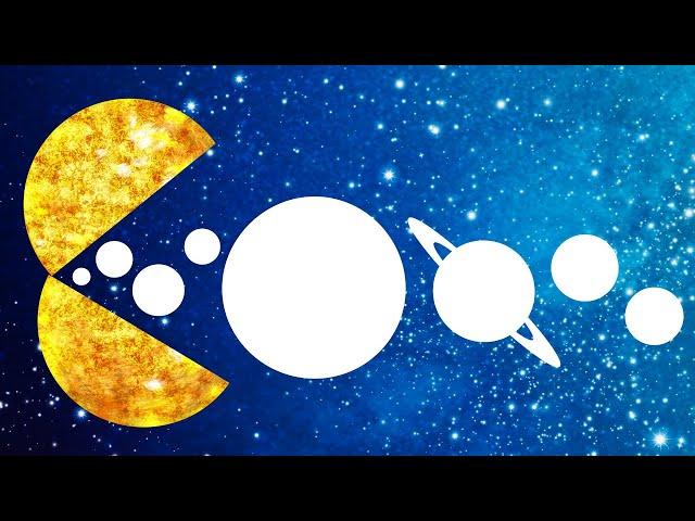 Hungry SUN Planet SIZES for BABY  for Kids Funny Planet comparison  8 Planets sizes solar system