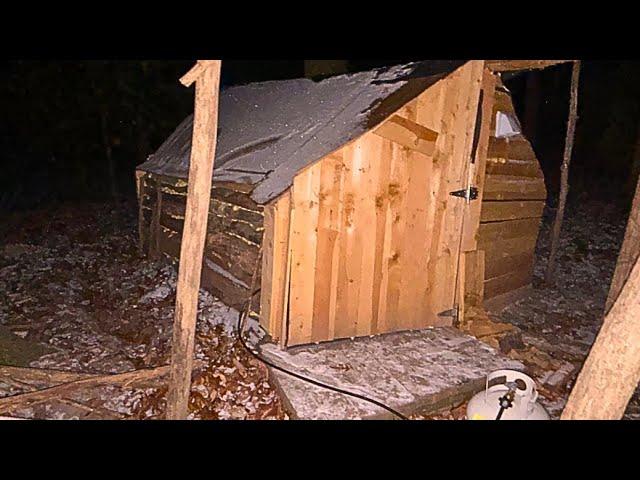 Mini cabin tour with wood stove