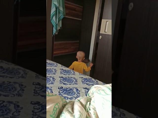 Cute moment Baby kissing himself in the Mirror | World of Anant #shorts