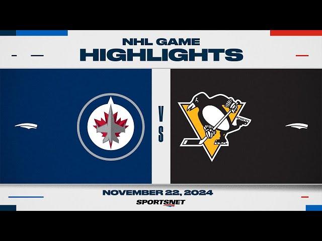 NHL Highlights | Jets vs. Penguins - November 22, 2024