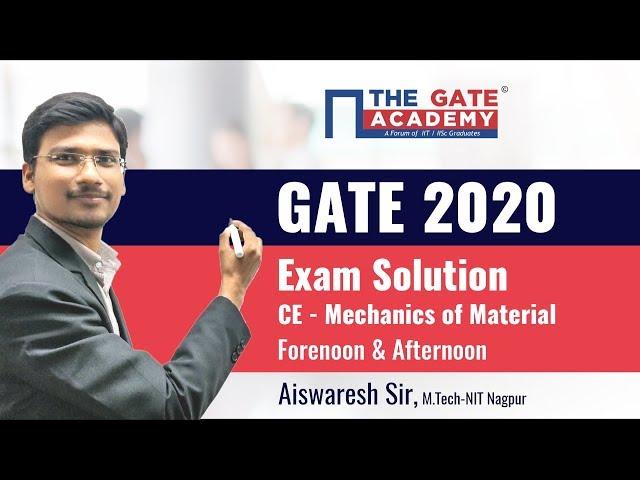 GATE 2020 Answer Key with Solutions for Civil Paper (Forenoon & Afternoon) – Mechanics of Material