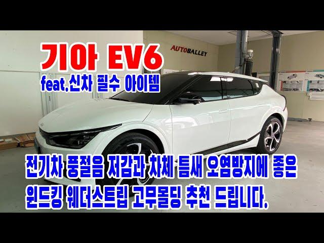 EV6 신차 차량 관리 필수 아이템 윈드킹 웨더스트립 고무 몰딩 시공하러 왔어요.