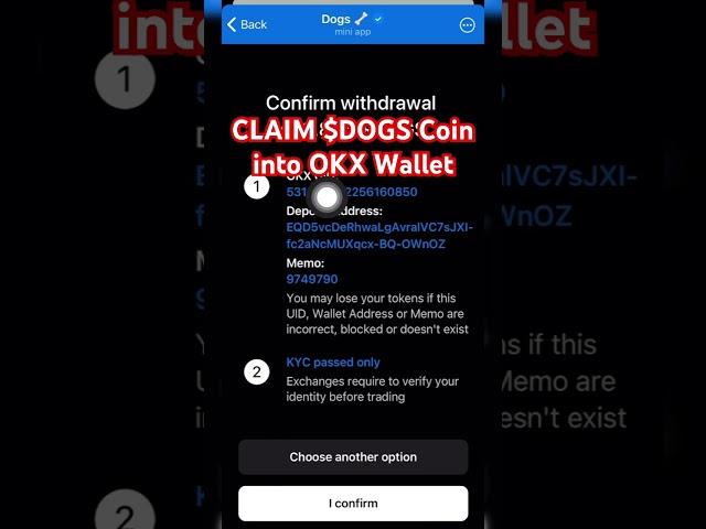 How to Claim $Dogs Coin Airdrop into OKX wallet #dogcoin #okx #okxuid #okxwallet