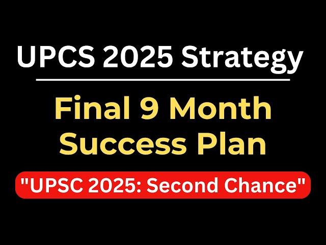 IAS 2025 Plan - The *Only* Series that will Revive Your UPSC Prep