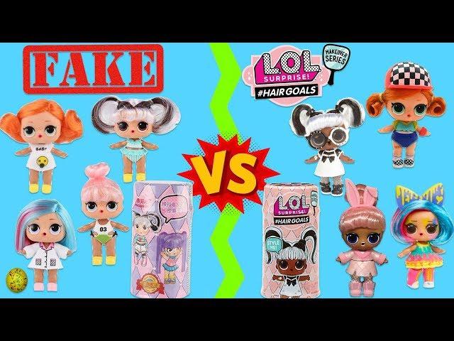 Fake hairgoals look alike lol surprise dolls unboxing part 1. Fake lol surprise vs lol surprise