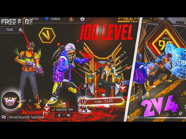 100 Level vs Hakson Bhai  No Internet Prank लेकिन सामने Top 1 Scar  Grandmaster  Garena free fire