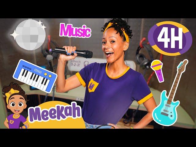 Meekah's Musical Counting Play with Dinosaurs! | 4 HOURS OF MEEKAH! | Educational Videos for Kids