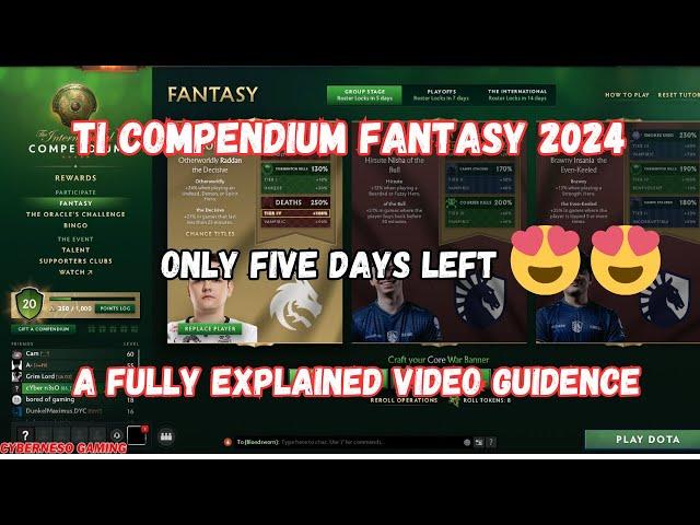 Dota 2 TI Compendium Fantasy 2024 | Fully Explained Video Guidence | Must Watch  