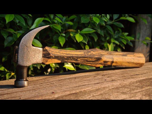 Don't throw away a broken hammer, put it on a black & white ebony handle