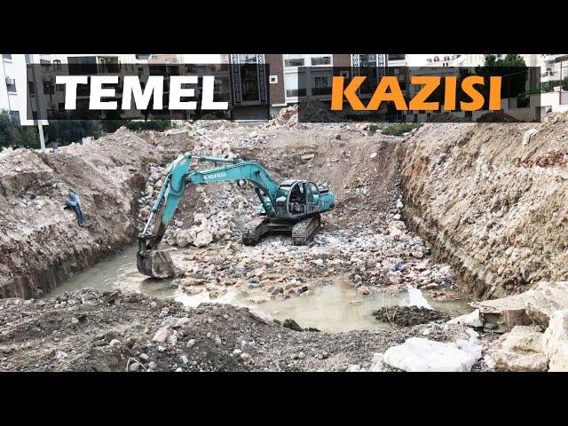 TEMEL KAZISININ AŞAMALARI...Şantiyenin durumuna bi bakalım..