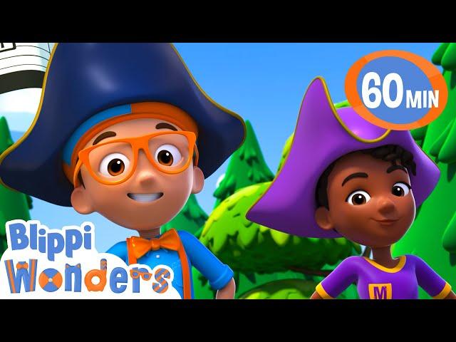 Blippi and Meekah go on a treasure hunt ! | Blippi Wonders Educational Videos for Kids