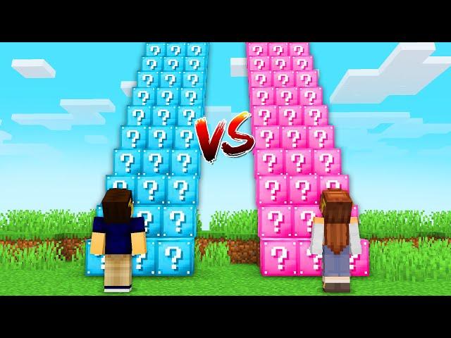 MARCELO vs DUDA na ESCADONA de LUCKY BLOCKS!