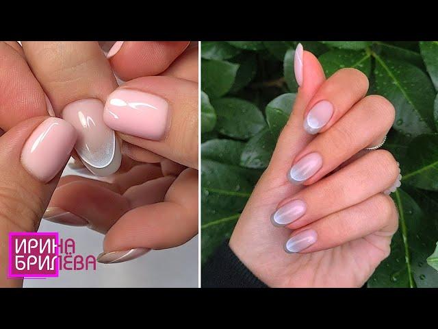 Secrets of the perfect manicure  FRENCH Manicure + GRADIENT on nails  Trendy nail design