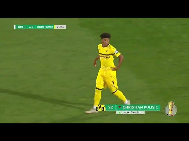 Jadon Sancho vs Greuther Fürth DFB Pokal (20/08/2018)