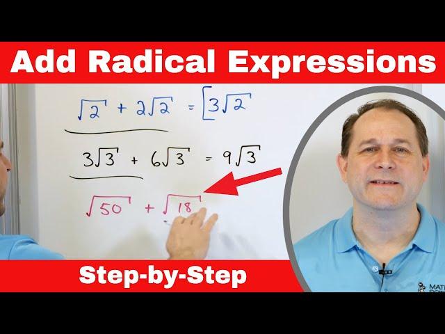 Add & Subtract Radical Expressions (Square Roots)