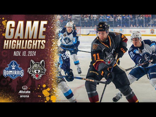 Milwaukee Admirals at Chicago Wolves | Game Highlights | Nov. 10, 2024