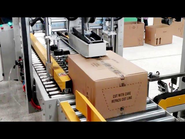 H type carton sealing machine automatic case folding closing sealer | machine à sceller les cartons