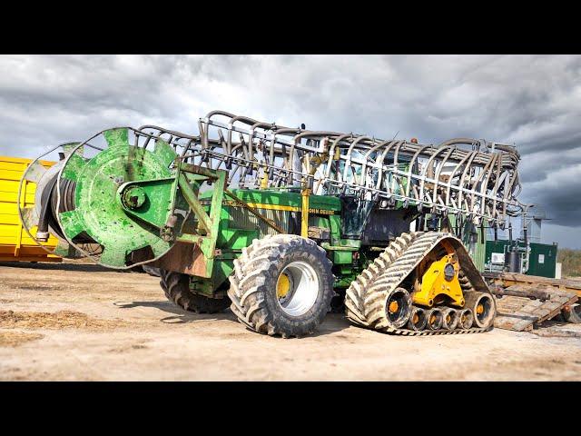 John Deere 4755 with TRACKS | XXL SLURRY in FRANCE [2021 ETA Corbineau]