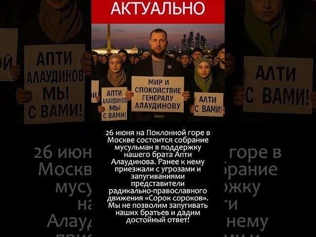 Мусульмане выйдут на Поклонную гору против угроз в адрес Апти Алаудинова  #россия #новости #аллах
