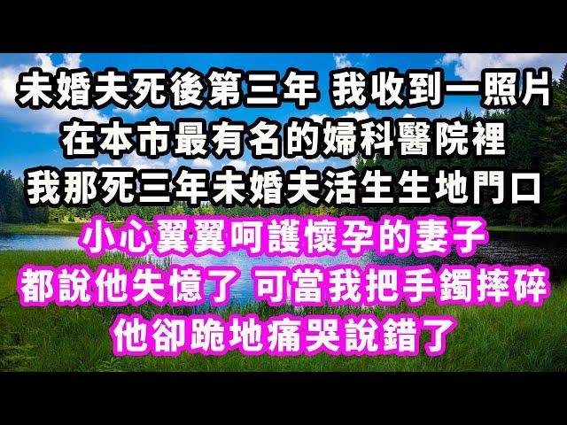 未婚夫死後第三年我收到一照片，在本市最有名的婦科醫院裡，我那死三年未婚夫活生生地門口，小心翼翼呵護懷孕的妻子，都說他失憶了，可當我把手鐲摔碎，他卻跪地痛哭說錯了#爽文完結#一口氣看完#小三#豪門#霸總