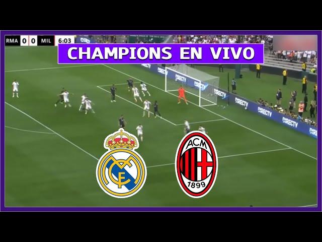  REAL MADRID vs MILAN EN DIRECTO  JUEGA MBAPPE Y VINICIUS JR POR CHAMPIONS LEAGUE 2024