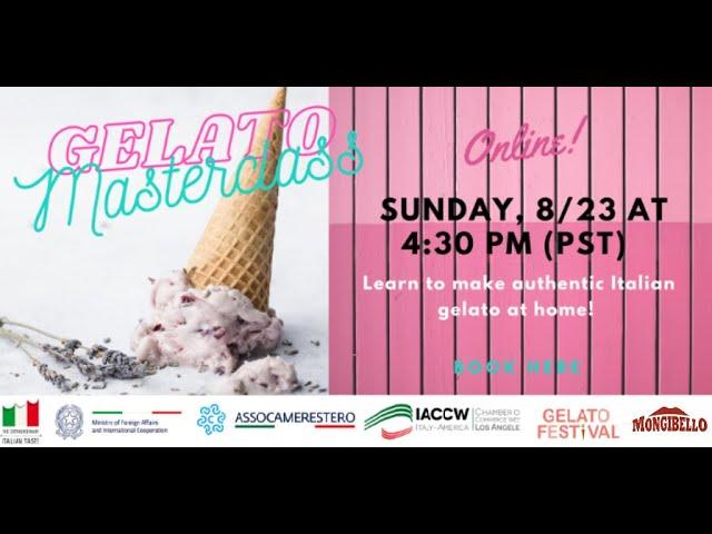 True Italian Taste Gelato masterclass by IACCW