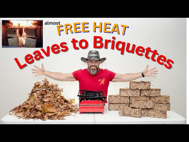 Free heat burn your leaves and newspapers (Briquette Maker)