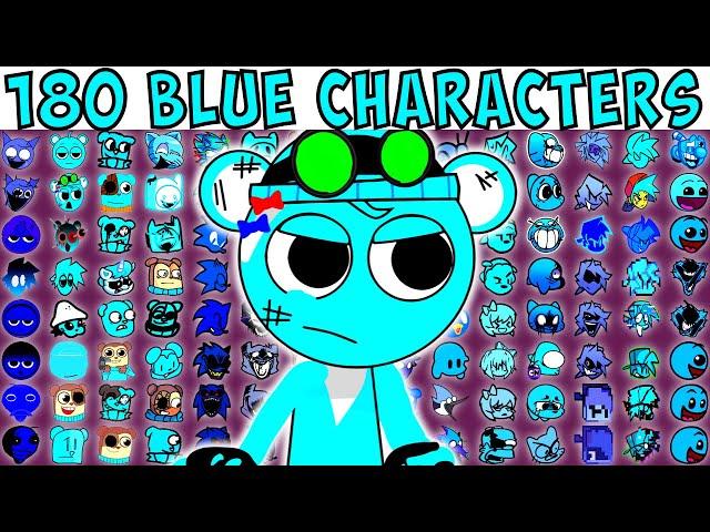 180 BLUE CHARACTERS | FNF Character Test | Gameplay VS Playground