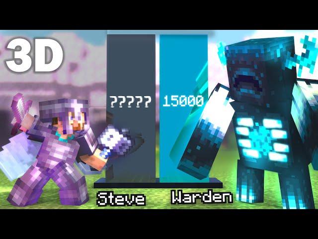 Steve vs OverWorld Mobs Power Level - 3D Minecraft Animation