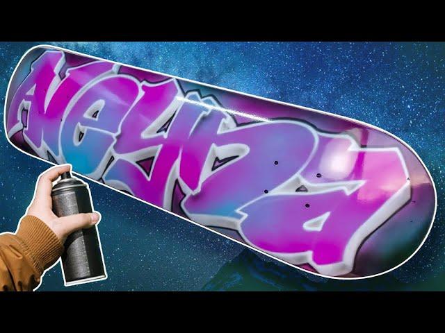 How to paint a Graffiti Skateboard Deck