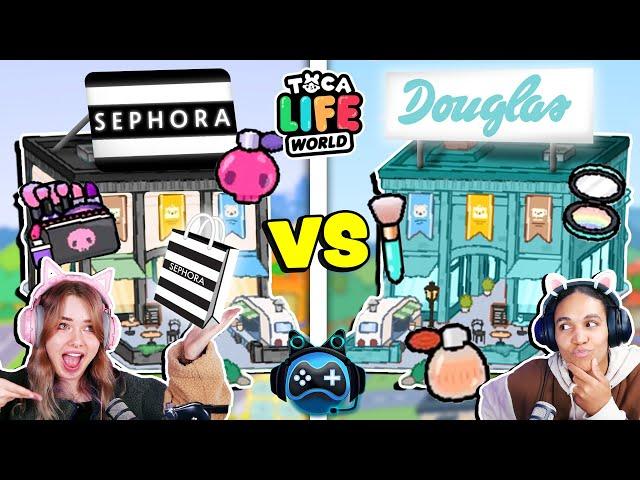 DOUGLAS vs SEPHORA in TOCA BOCA BAUEN! Build Battle KATJA vs ALLY