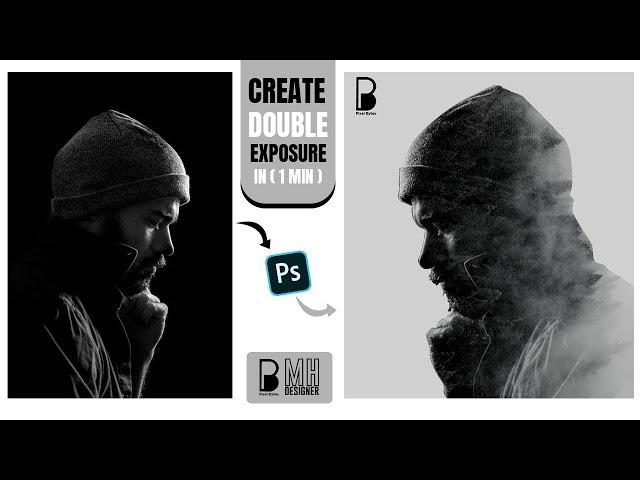 Create a Double Exposure in 74 Seconds with Photoshop | Pixel Bytes | mhdesigner1999