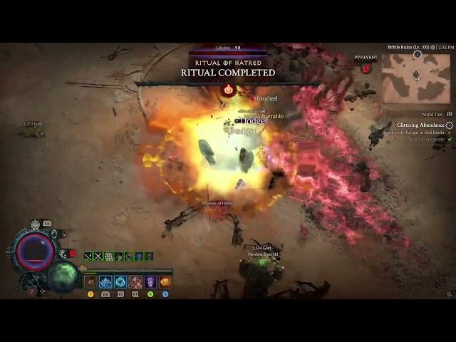 Diablo 4 PVP #1 Ranked Druid Vicious Season 1 - 2v1 Rogue and Firewall Sorc