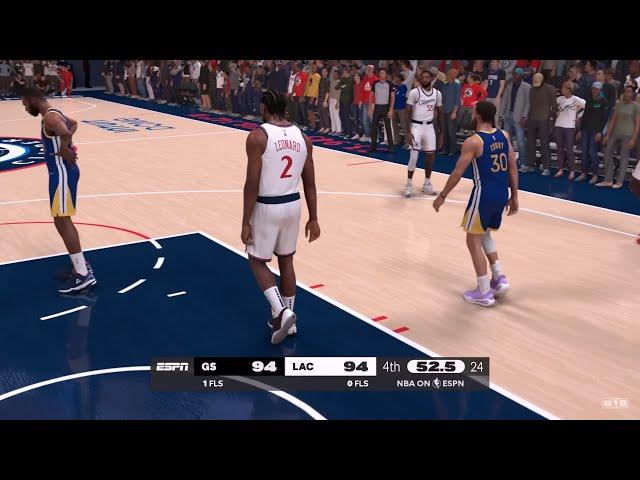 NBA 2K25 Emirates NBA Cup  Mode | CLIPPERS vs WARRIORS 4TH QTR GAMEPLAY