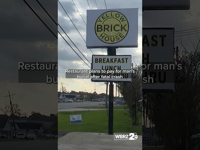 Restaurant plans to pay for man's burial after fatal crash