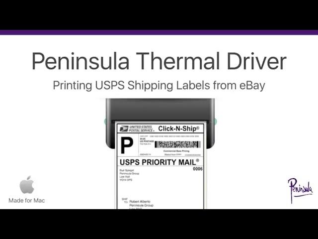 Printing eBay shipping labels for USPS with a thermal label printer on Apple Mac