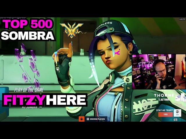 POTG! ONE OF THE BEST SOMBRA! FITZY | TOP 500 | OVERWATCH 2 SEASON 12