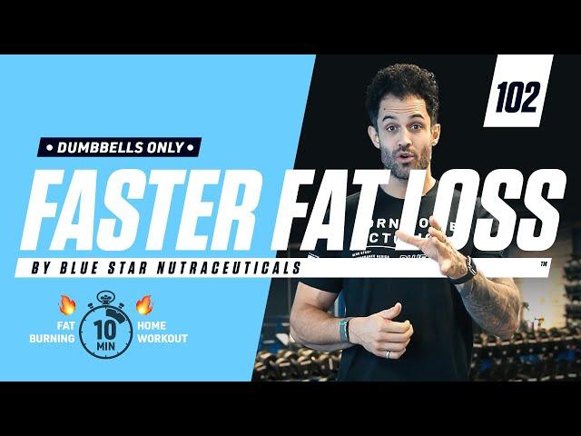 10 Minute Fat Burning Athletic Workout (DUMBBELLS ONLY) | Faster Fat Loss™