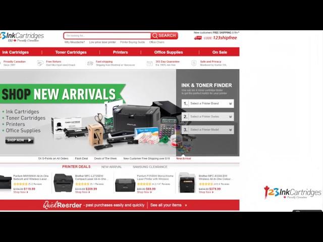 How to search your ink & toner Cartridges model from 123Ink.ca site !