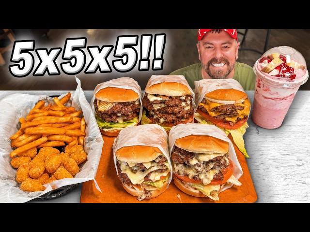 This 5x5x5 Louisville Burger Challenge Will Keep Getting Larger and More Difficult!!