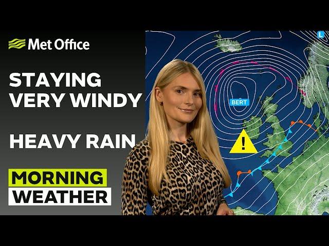 24/11/24 – Unsettled weather continues– Morning Weather Forecast UK – Met Office Weather