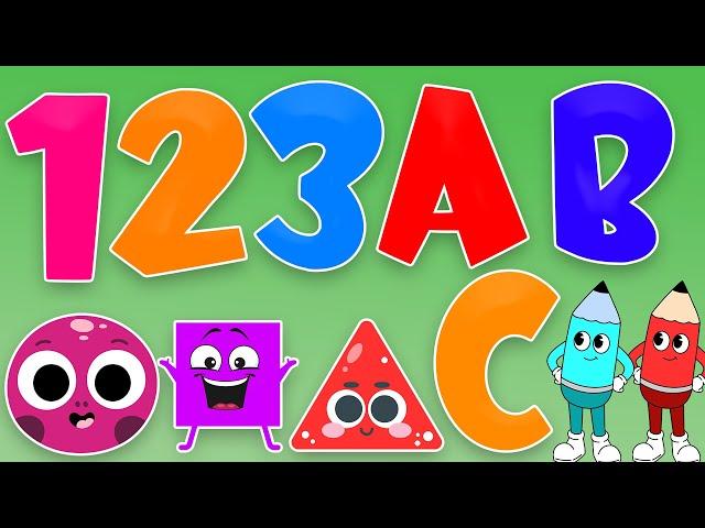 ABC & 123  Learning Videos For Preschool | ABC And One Two Three | ABC Phonics Song