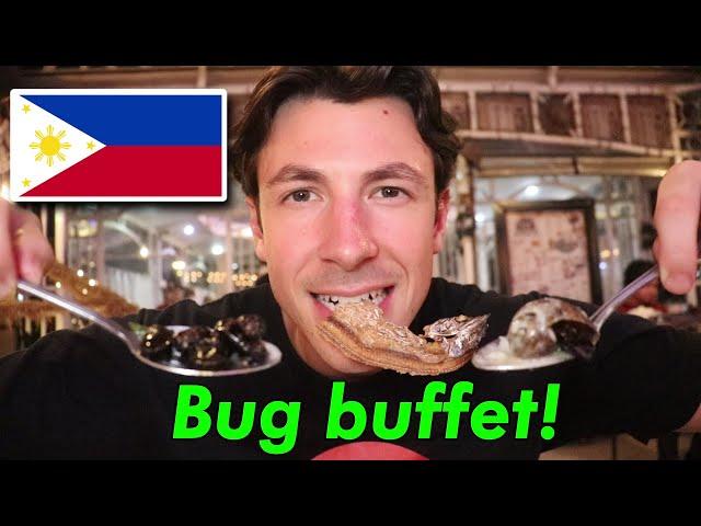 The CRAZIEST Restaurant in the Philippines!  (Ostrich, Crocodile, Sword fish, Beetles!)