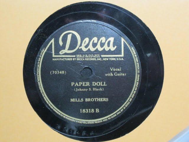 Paper Doll - Mills Brothers - Decca Records 18318 B