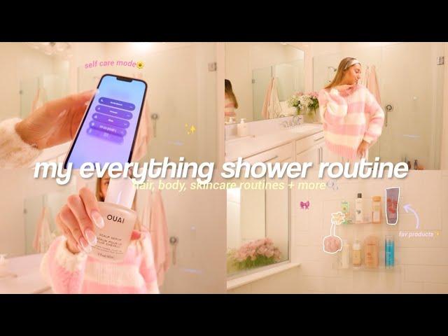 MY EVERYTHING SHOWER ROUTINE🫧 body care, haircare, skincare + more!