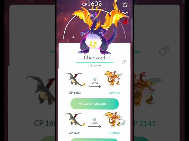 Evolving️Gigantamax Charizard into️Mega Charizard X in #pokemongo