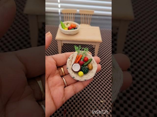 #miniature #diy #reels #shortsfeed #shorts #youtube #handmade #vegetables #basket #craft #clay