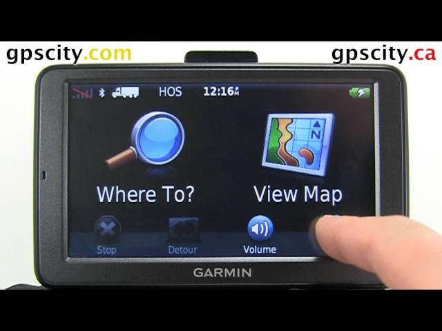 The Main Menu Settings on the Garmin Dezl 560 with GPSCity