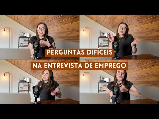 ENTREVISTA DE EMPREGO: COMO RESPONDER PERGUNTAS DIFÍCEIS? 🫣 | COMO CONSEGUIR EMPREGO NO CANADÁ