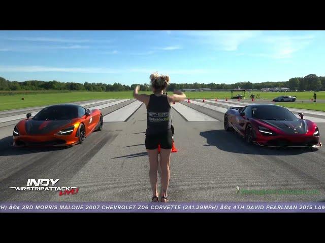 LIVE! 1/2 Mile Airport Drag Racing 250+ MPH at Indy Airstrip Attack